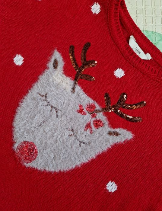 Новорічний Різдвяний светр MISS дівчинка 11-12 р світшот батнік худі