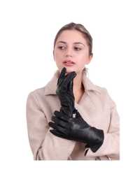 Skórzane rękawiczki damskie M