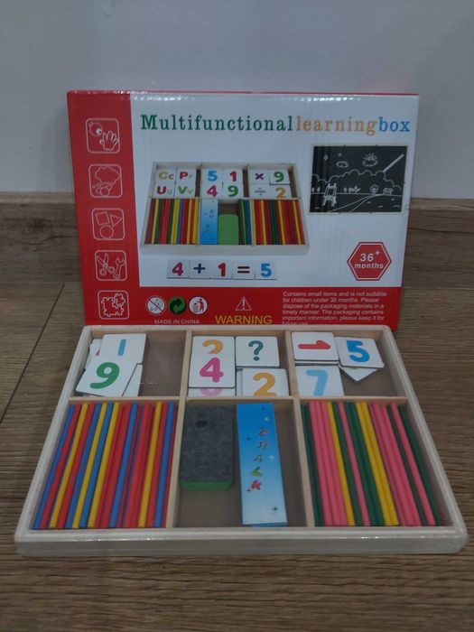 Nowy zestaw edukacyjny , drewniana tablica kredowa, patyczki