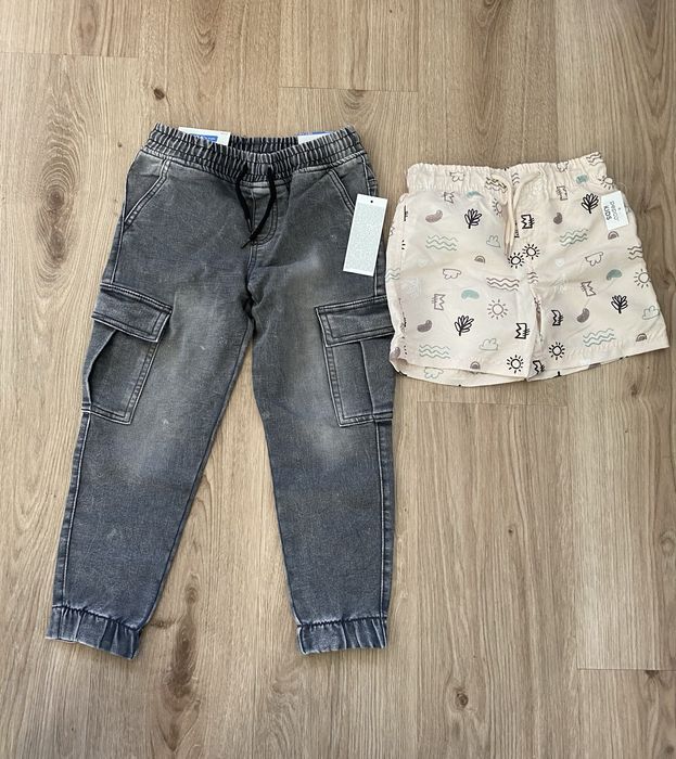 Nowe Spodnie jeansy cargo joggery kapielowki spodenki 116 pepco