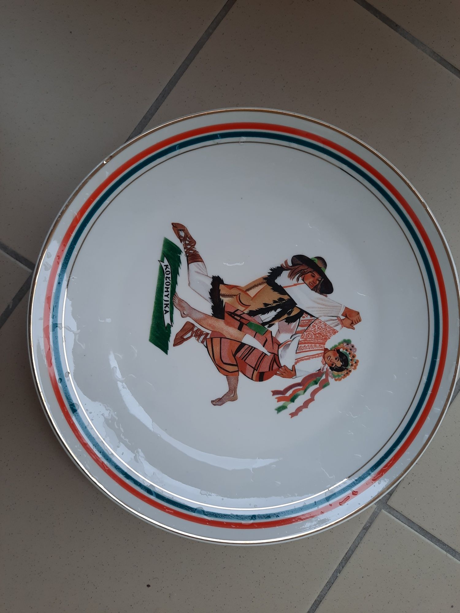 Talerz z porcelany Ćmielów