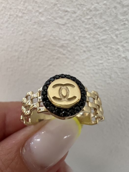 Золотое кольцо Шанель р.19 желтое золото 585 проба