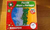 Puzzle + Livro Mapa de Portugal 80 peças