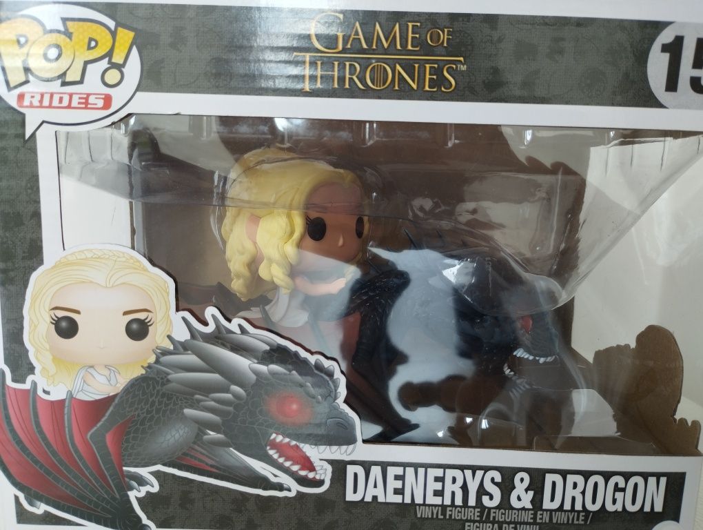 Figurki Funko POP! Riders, Gra o Tron,Daenerys&Dragon #15,nowa,wyprzed