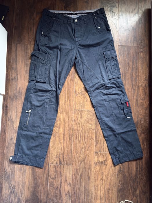 Bogner bojówki męskie cargo granatowe bawełna r.56 stan dobry