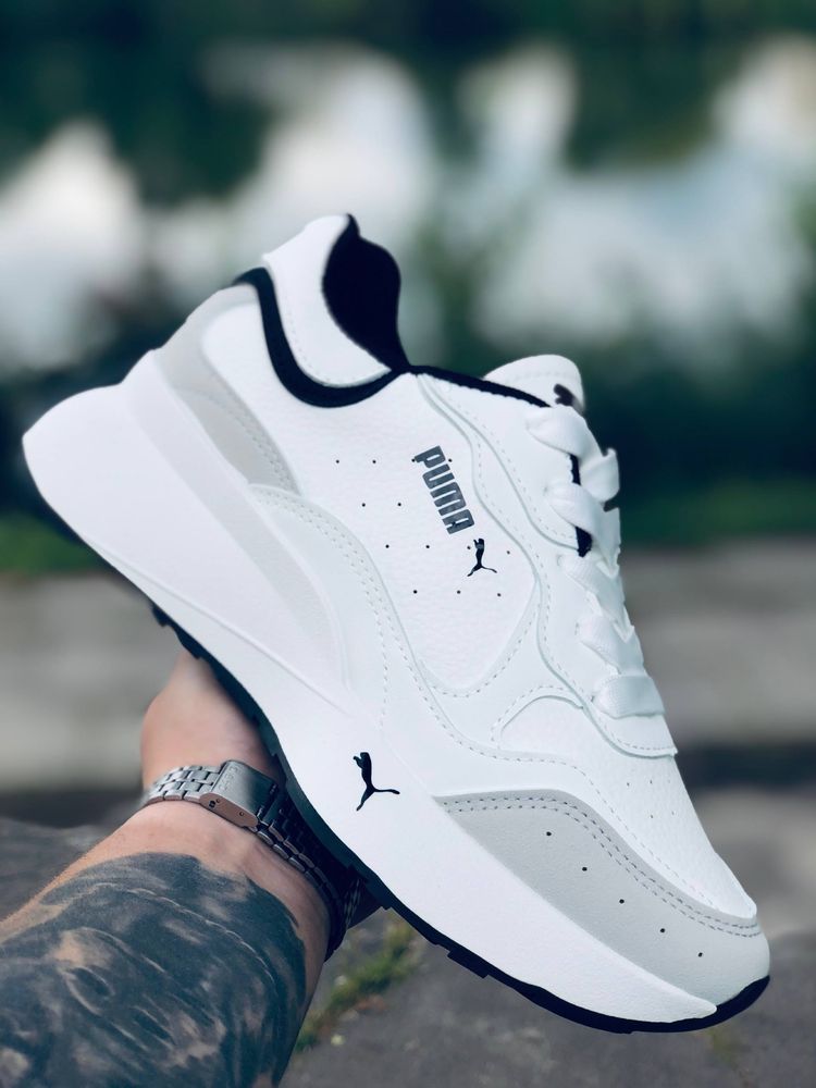 Снежно - белые / Кроссовки Puma белые женские SoftFoam+ кросовки Пума