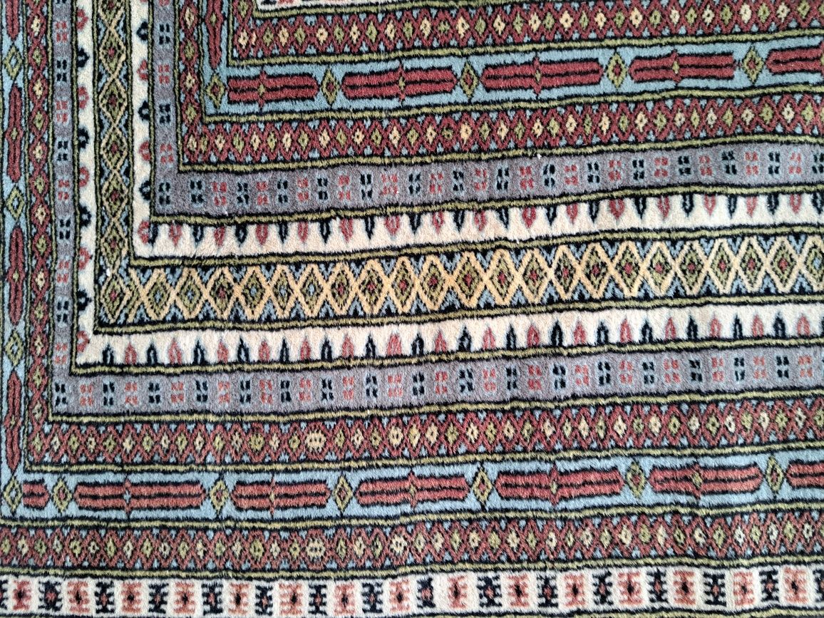 Przepiękny salonowy pakistański wełniany ręcznie tk dywan 130x190cm