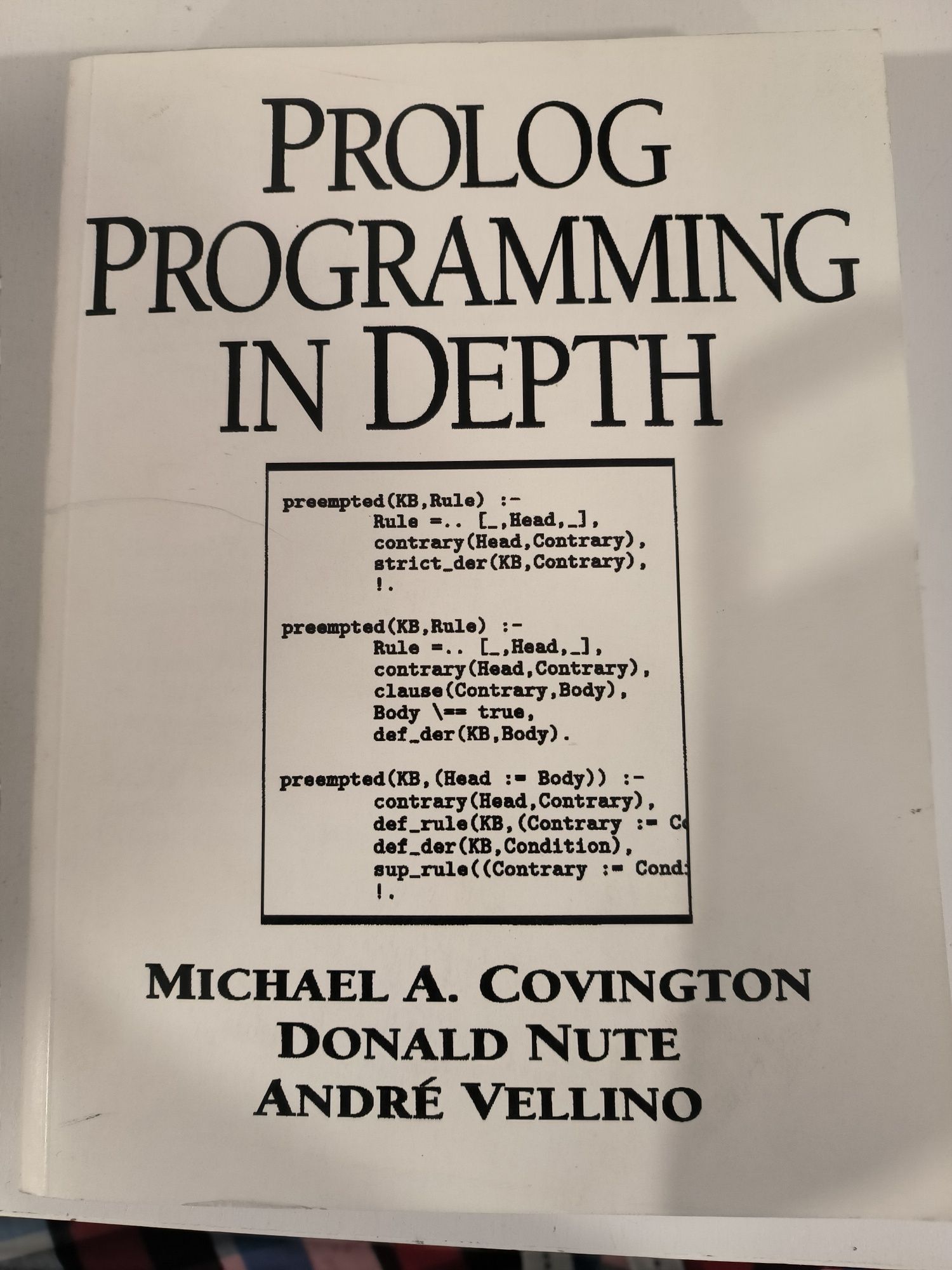 Prolog programming in depth