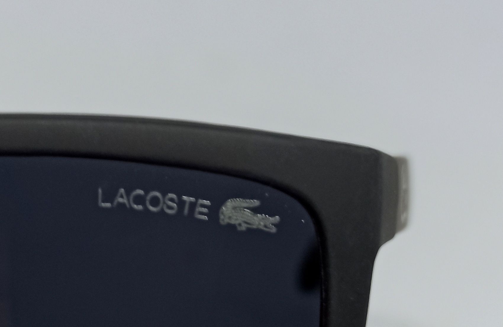 Lacoste очки мужские  черные с зеленым матовые поляризированые