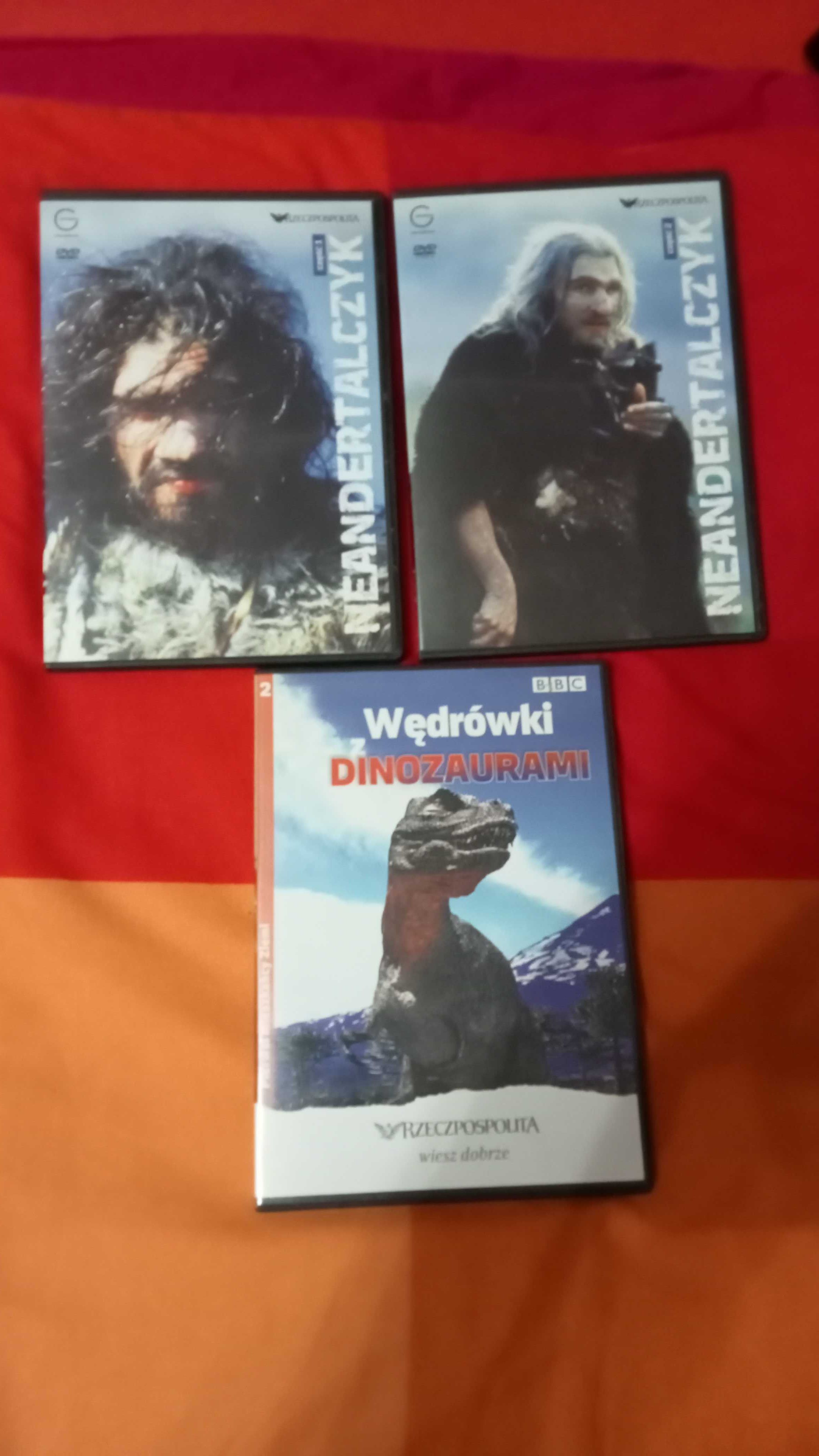 Dvd Wędrówki z dinozaurami oraz Neandertalczyk cz.1 i 2