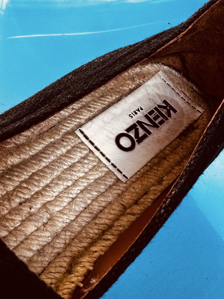 Kenzo 37/38 espadryle na koturnie Tiger Platforms