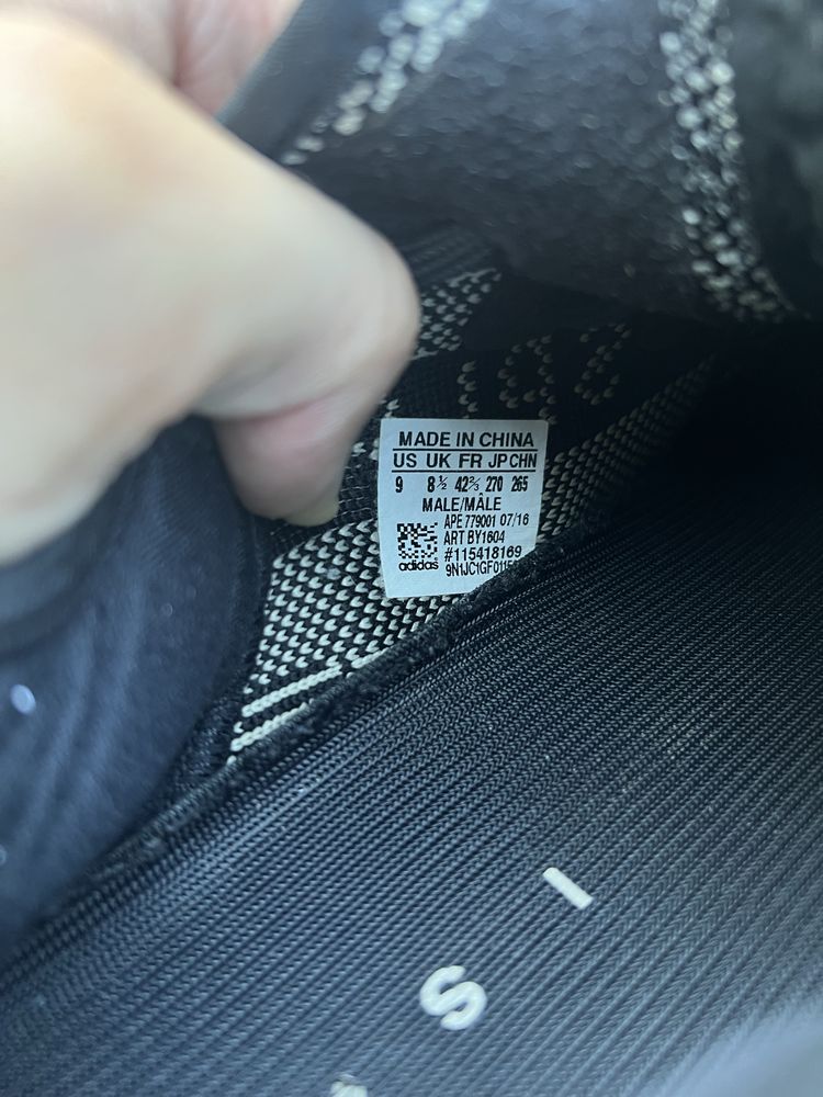 Adidas Yeezy Boost 350 V2 Oreo 2016 OG sneakersy niskie czarne 42 2/3