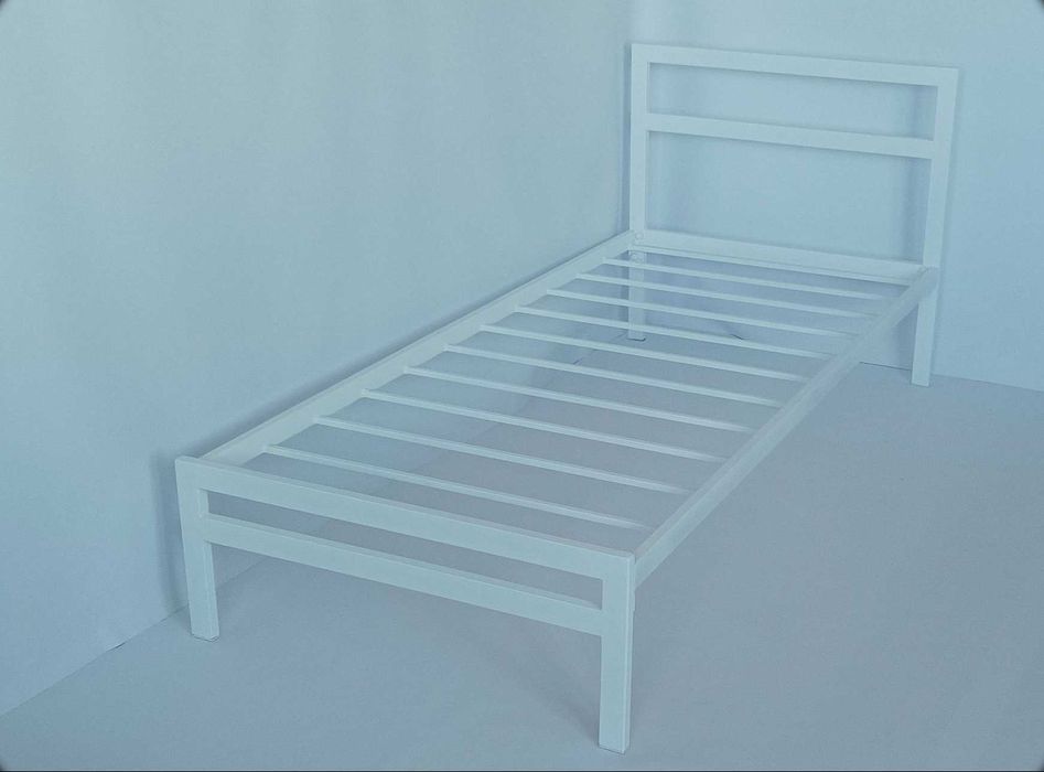 Металеве міцне ліжко білий колір Loft . кровать белая усиленная