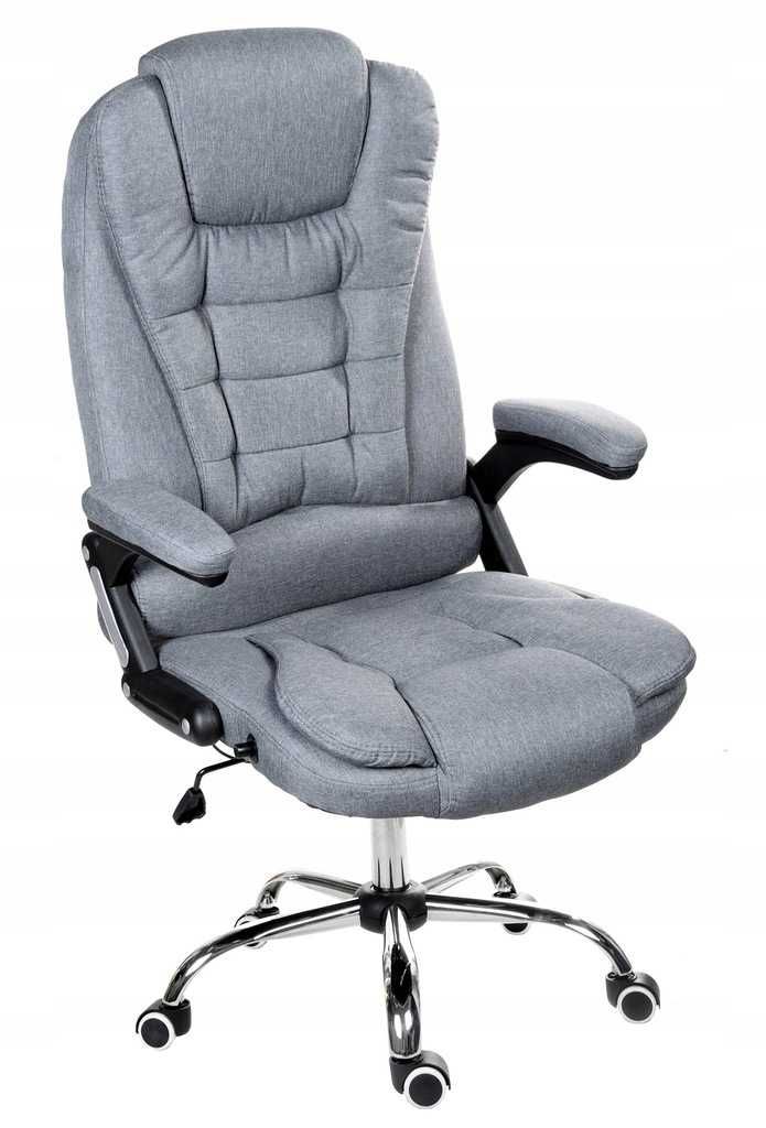 NOWY szary FOTEL biurowy materiałowy FBJ011