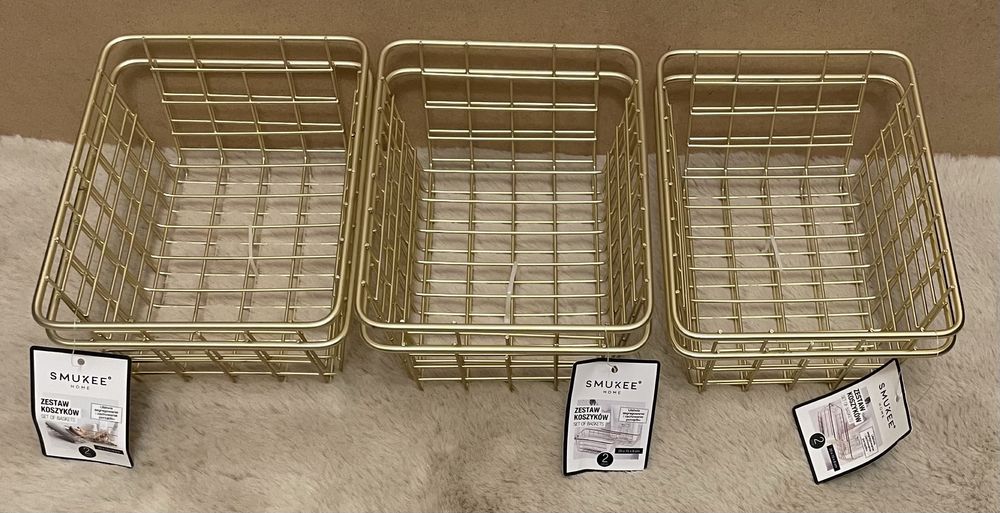 Zestaw złotych koszyków
