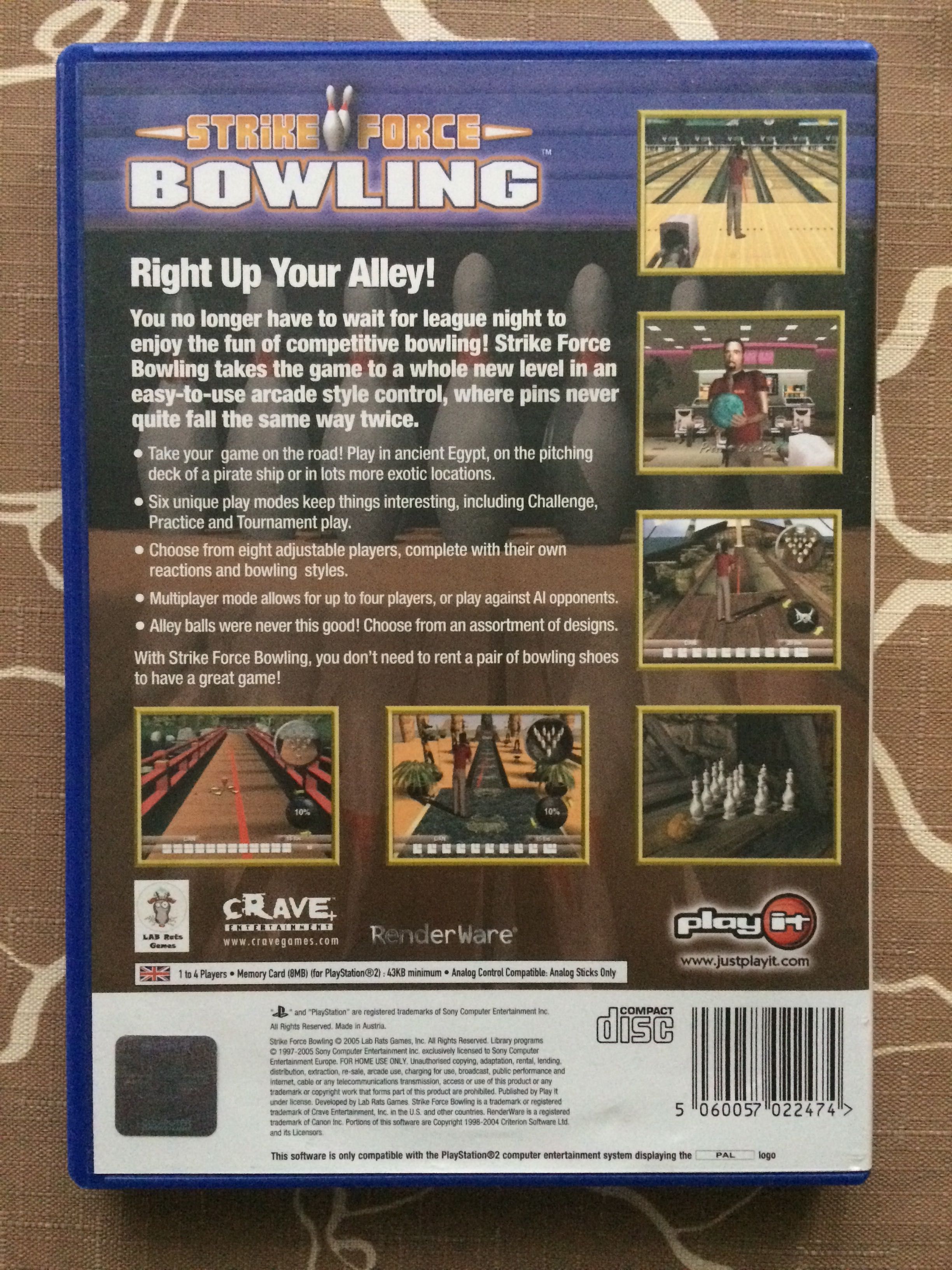 Gra Play Station 2, kręgle PS2, Strike Force Bowling