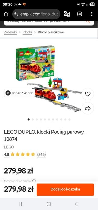 Posiadam na sprzedaż duży zestaw lego Duplo