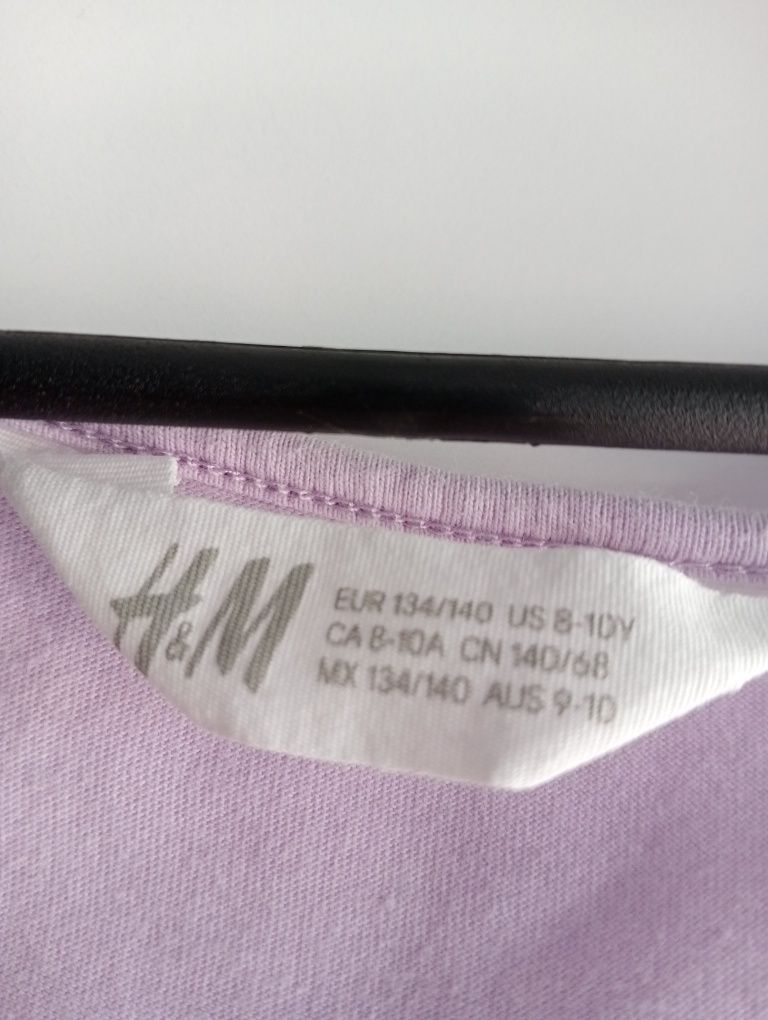 Dżersejowa sukienka H&M kotki r 134/140