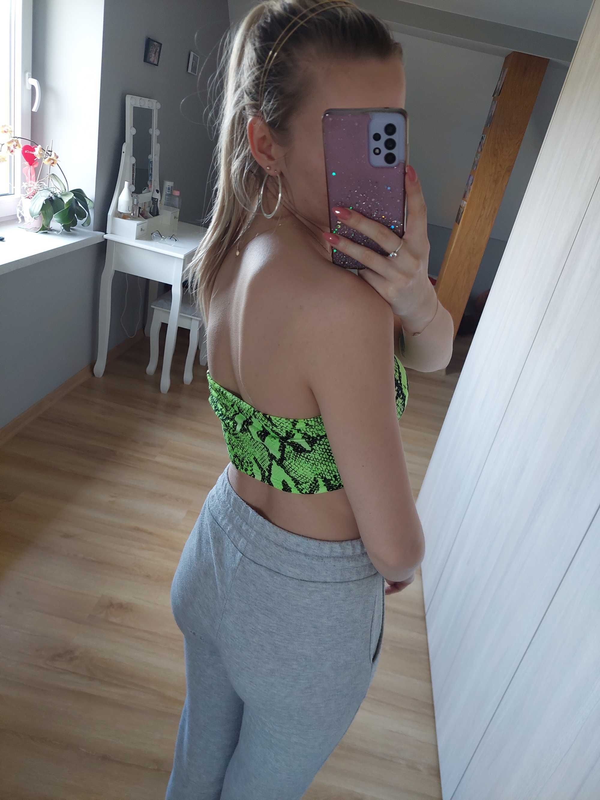 Crop top skóra węża