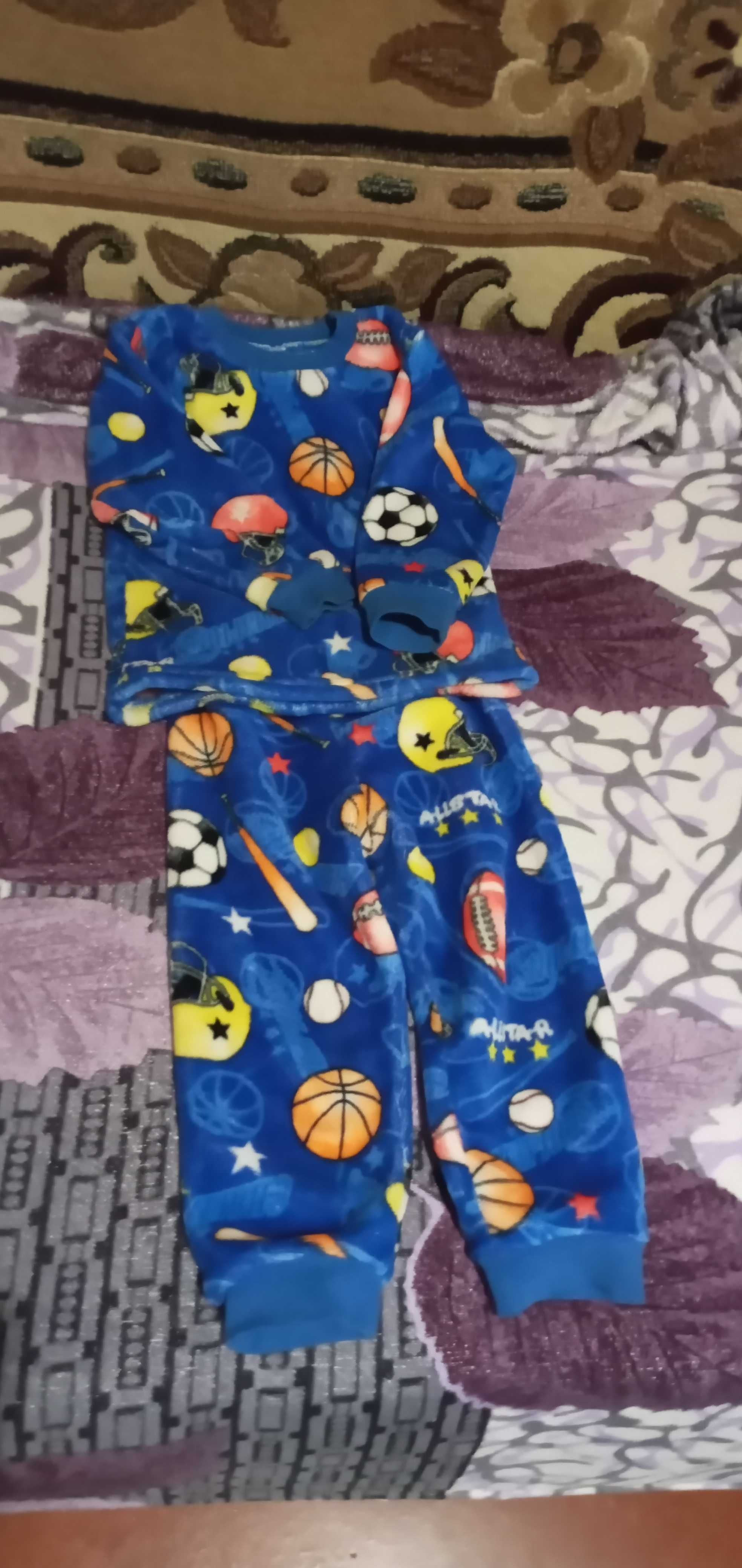 Детская тёплая пижама для мальчика