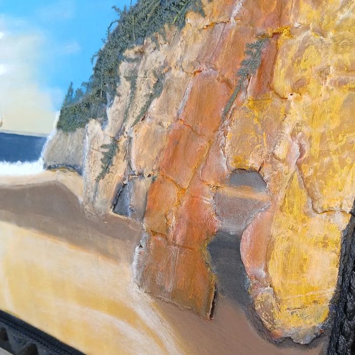 Pintura a óleo mista tridimensional