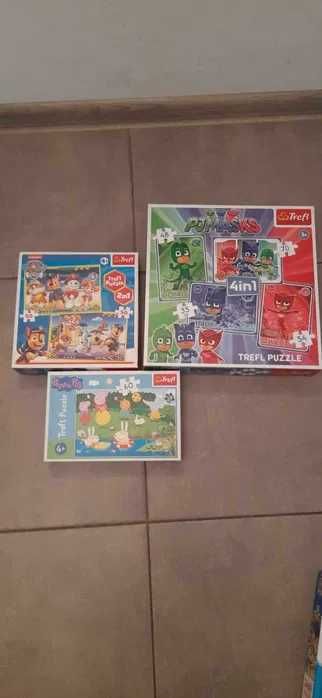 Puzzle Psi Patrol 4+ + Zestaw puzzli jak na zdjęciu 4+.