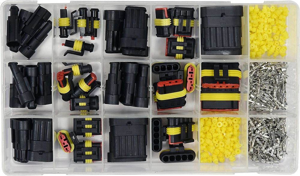 Kostka Wtyk Złącze Hermetyczne Superseal 1-6 Pin #