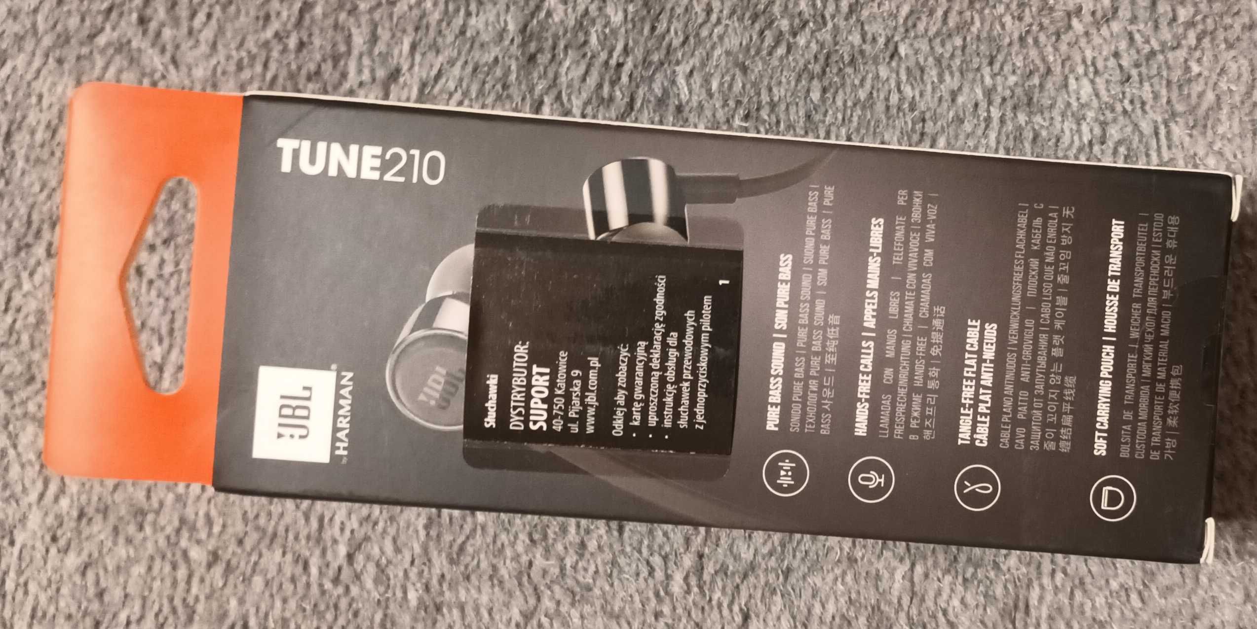 Słuchawki douszne JBL T210 czarne