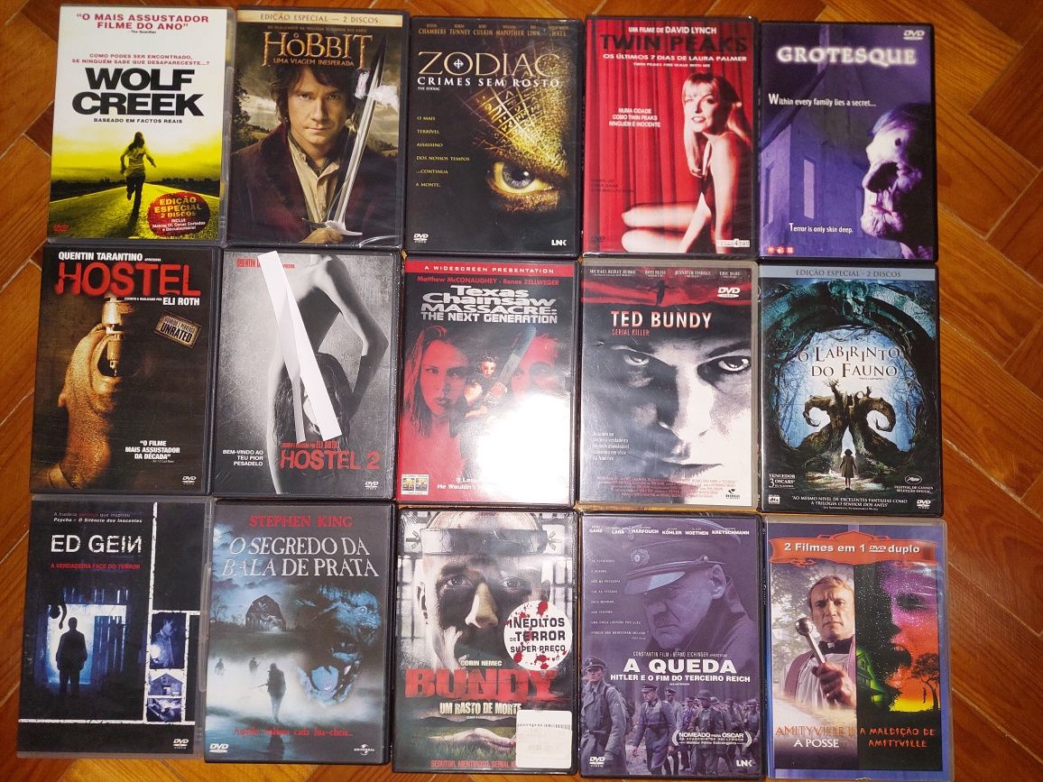 Dvd terror raros maioria selados