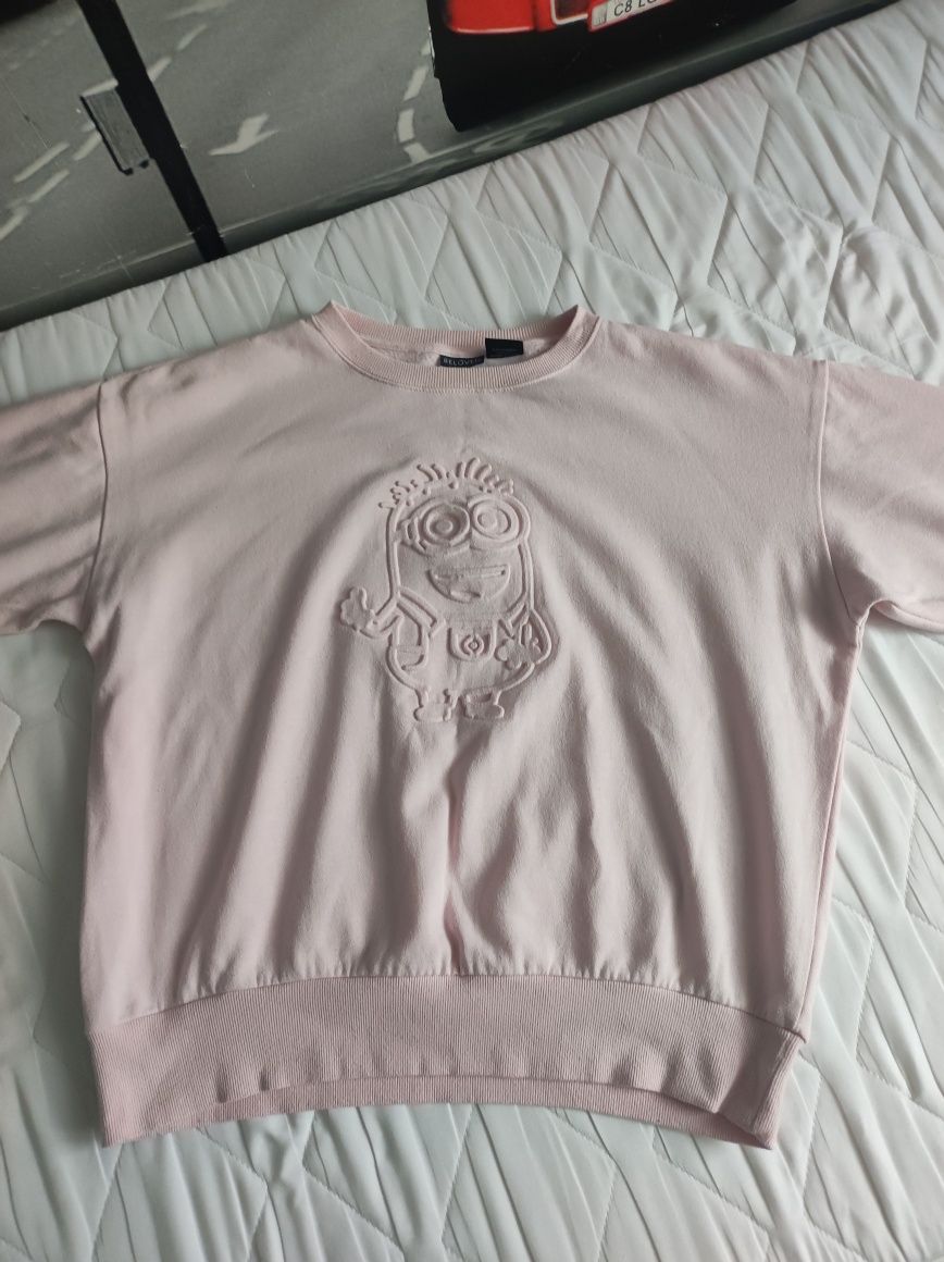 Bluza damska Disney Minionki pudrowy róż L 40
