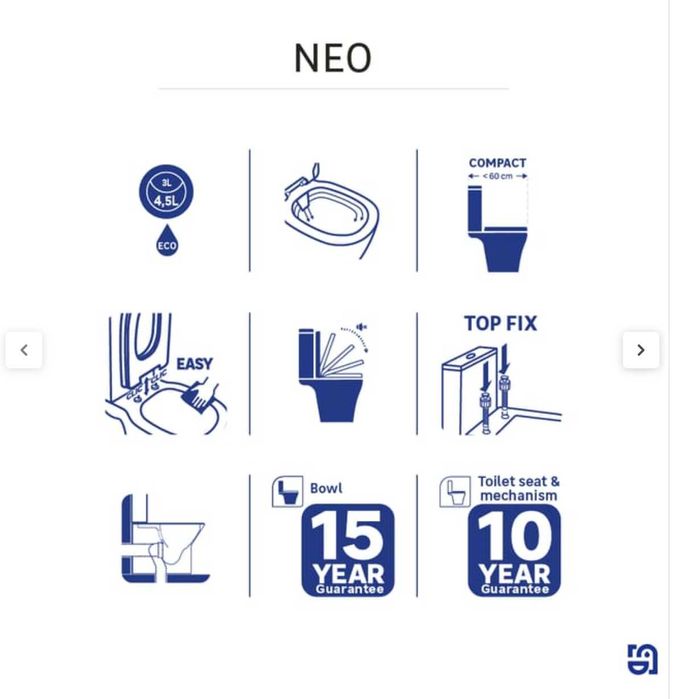 Vaso sanitário SENSEA NEO Leroy Merlin, novo, sem uso, branco.