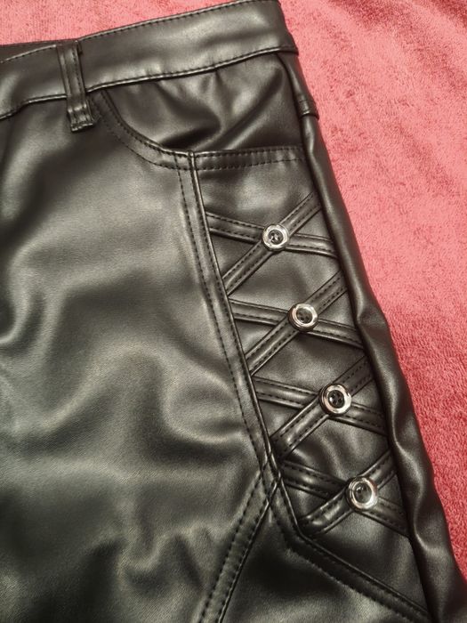 Spodnie damskie skórzane