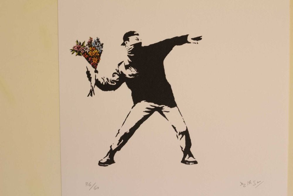 Banksy Litografia Numerada e Assinada a lápis pelo Artista 50x35 cm