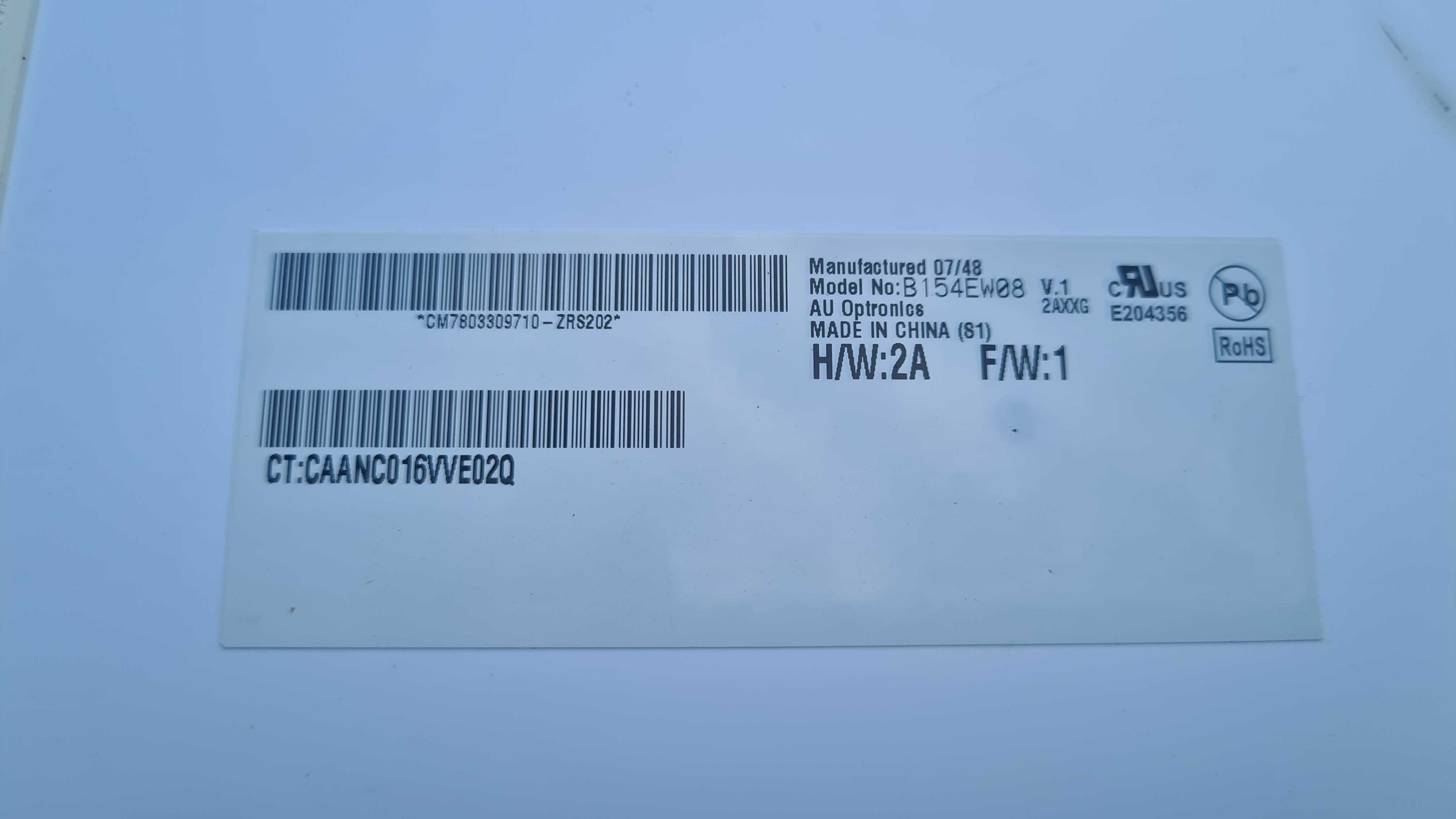 Matryca błyszcząca B154EW08