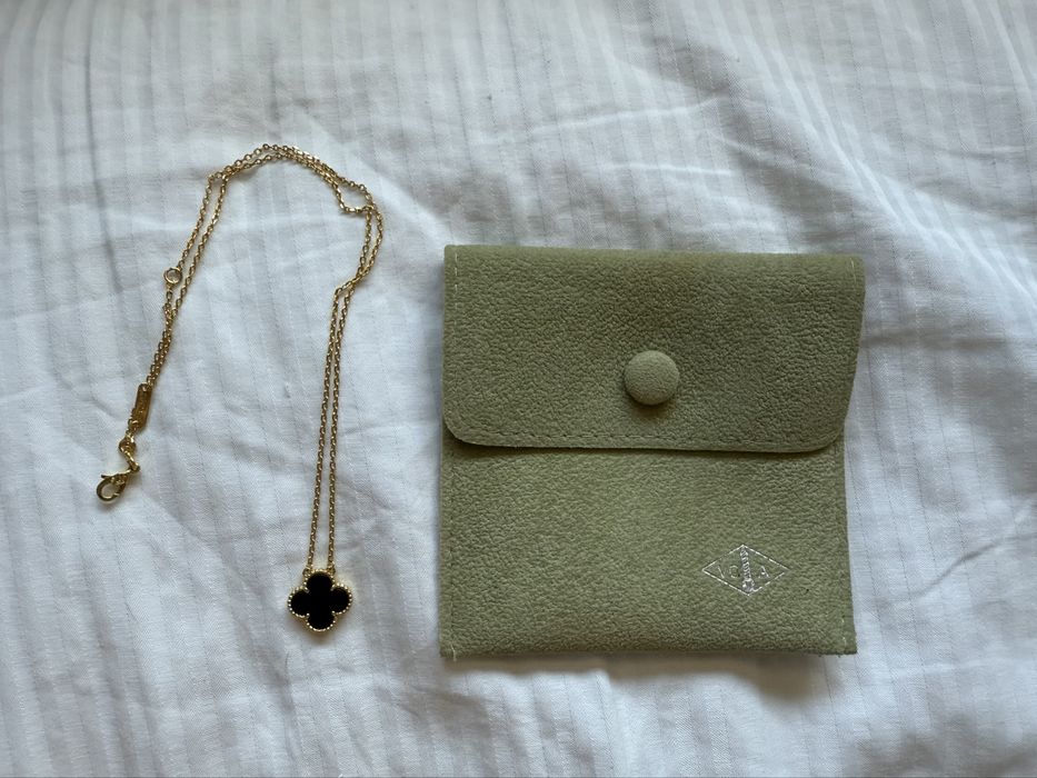 Vca van cleef & arpels naszyjnik złoty czarny