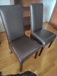 Krzesło x2 tapicerowane plus ratan