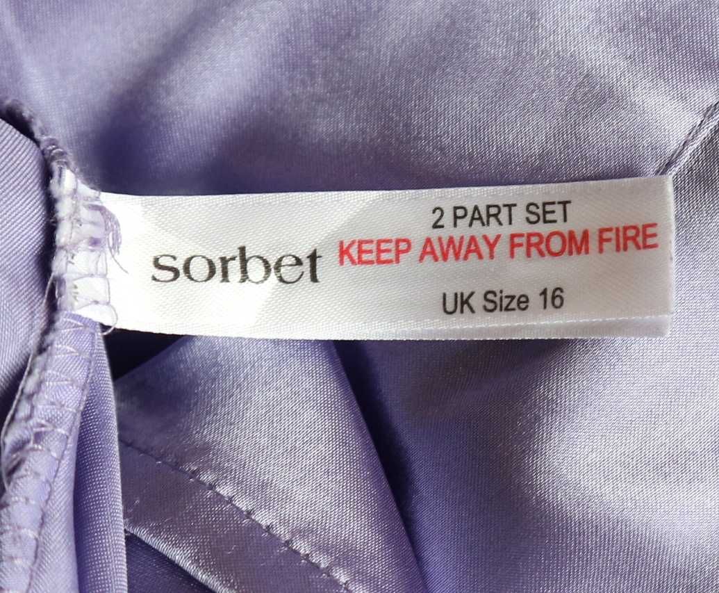 SORBET | piżama satynowa fiolet 44