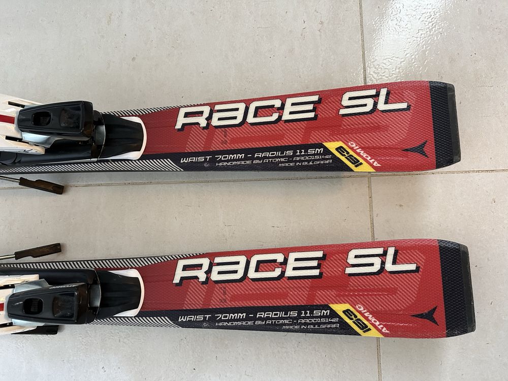 Narty Atomic SL Race 163 cm + wiązania + buty Rossignol + kijki