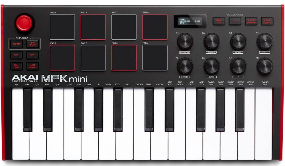 Midi-клавіатура AKAI MPK MINI MK3 White Black Classic Red Grey