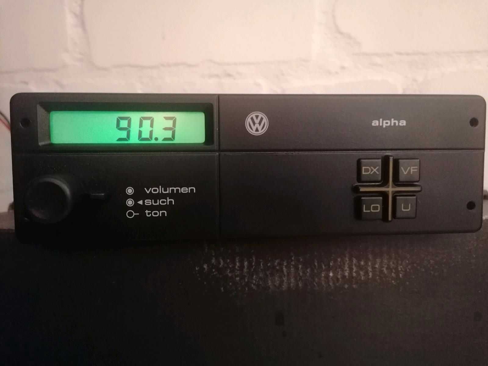 Rádio Alpha 1 Volkswagen Golf mk1, Jetta mk1