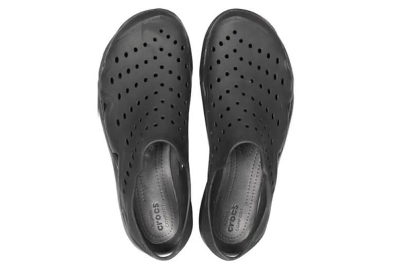 Мужские сандалии аквашузы крокс crocs swiftwater wave sandal black/bla