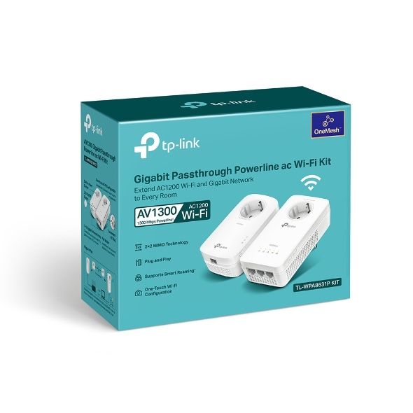 Powerline TP-Link WPA8631 AV1300 Wifi Kit como novo
