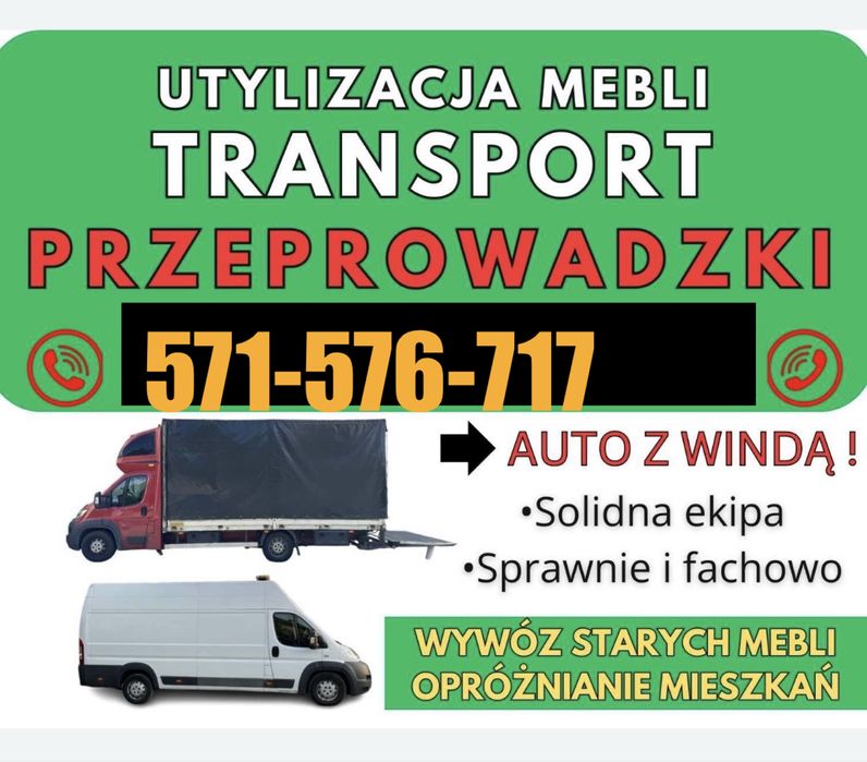 Przeprowadzki , Tanio , Ustugi transportowe, montaż, sprzątanie , 24/7