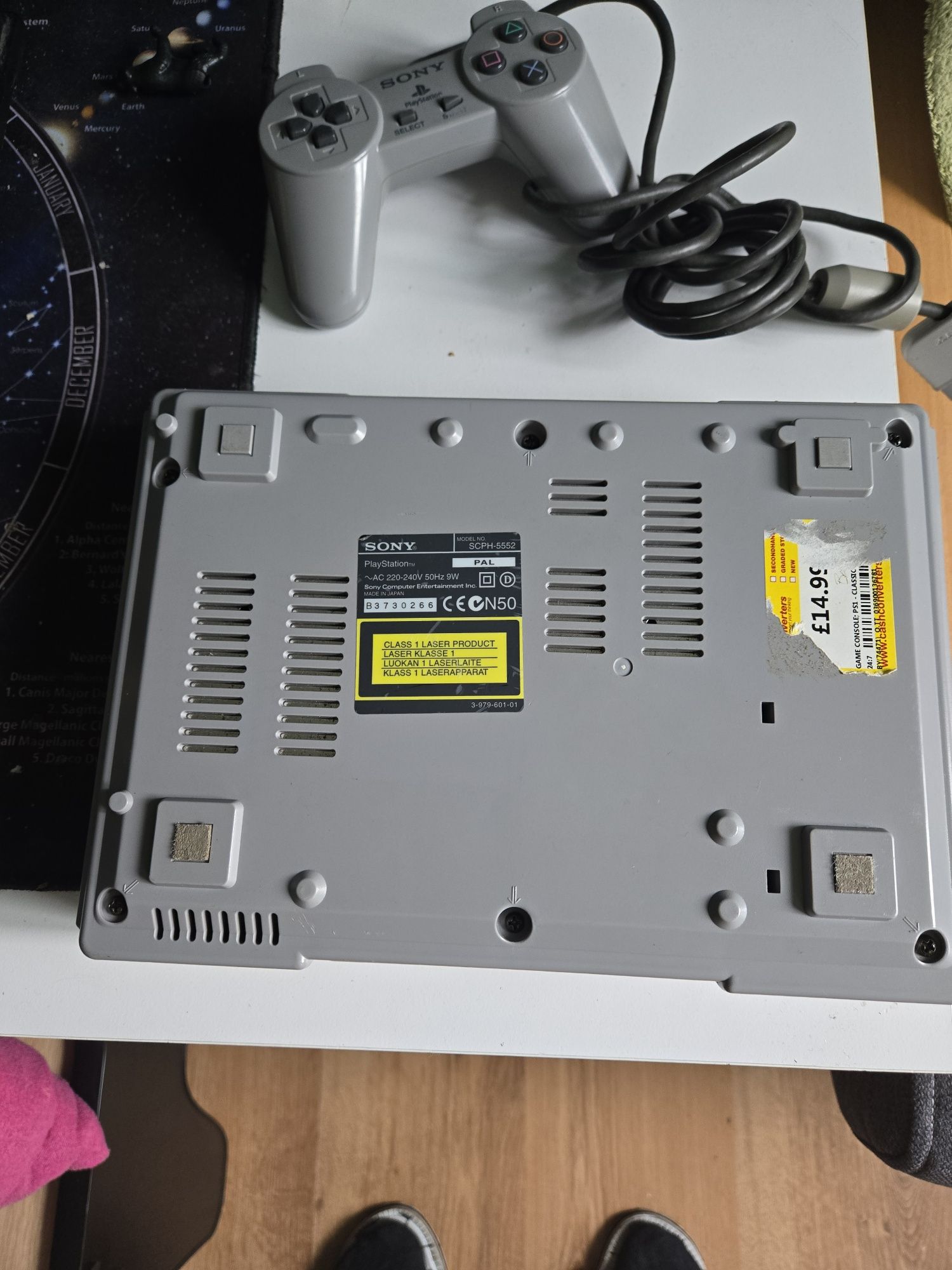 Konsola ps1 orginał nieprzerobiona stan bdb plus 2 gry