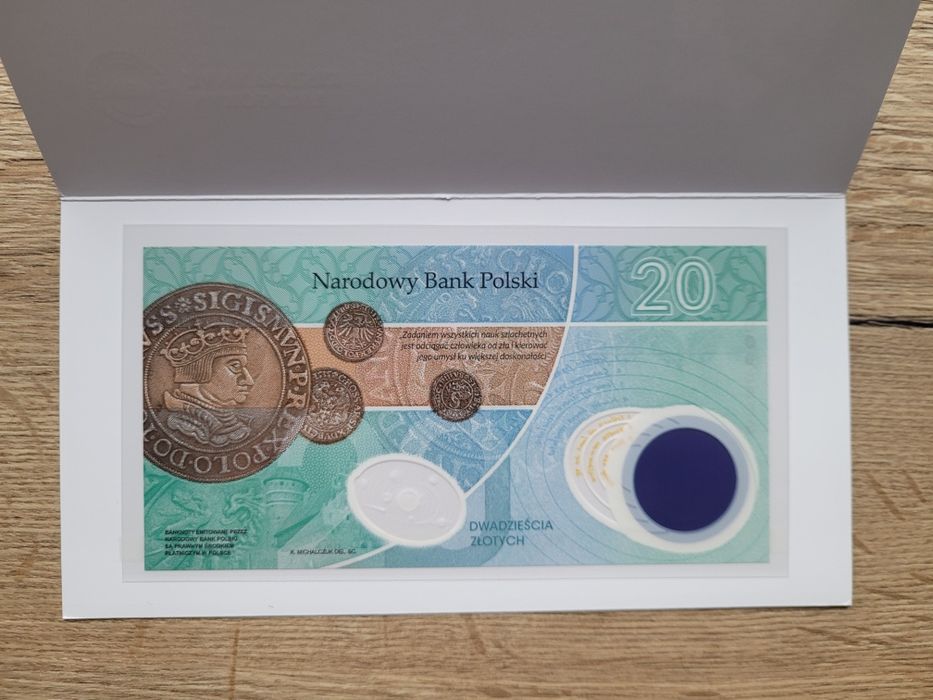 20 zł Mikołaj Kopernik banknot kolekcjonerski  + folder , niski numer