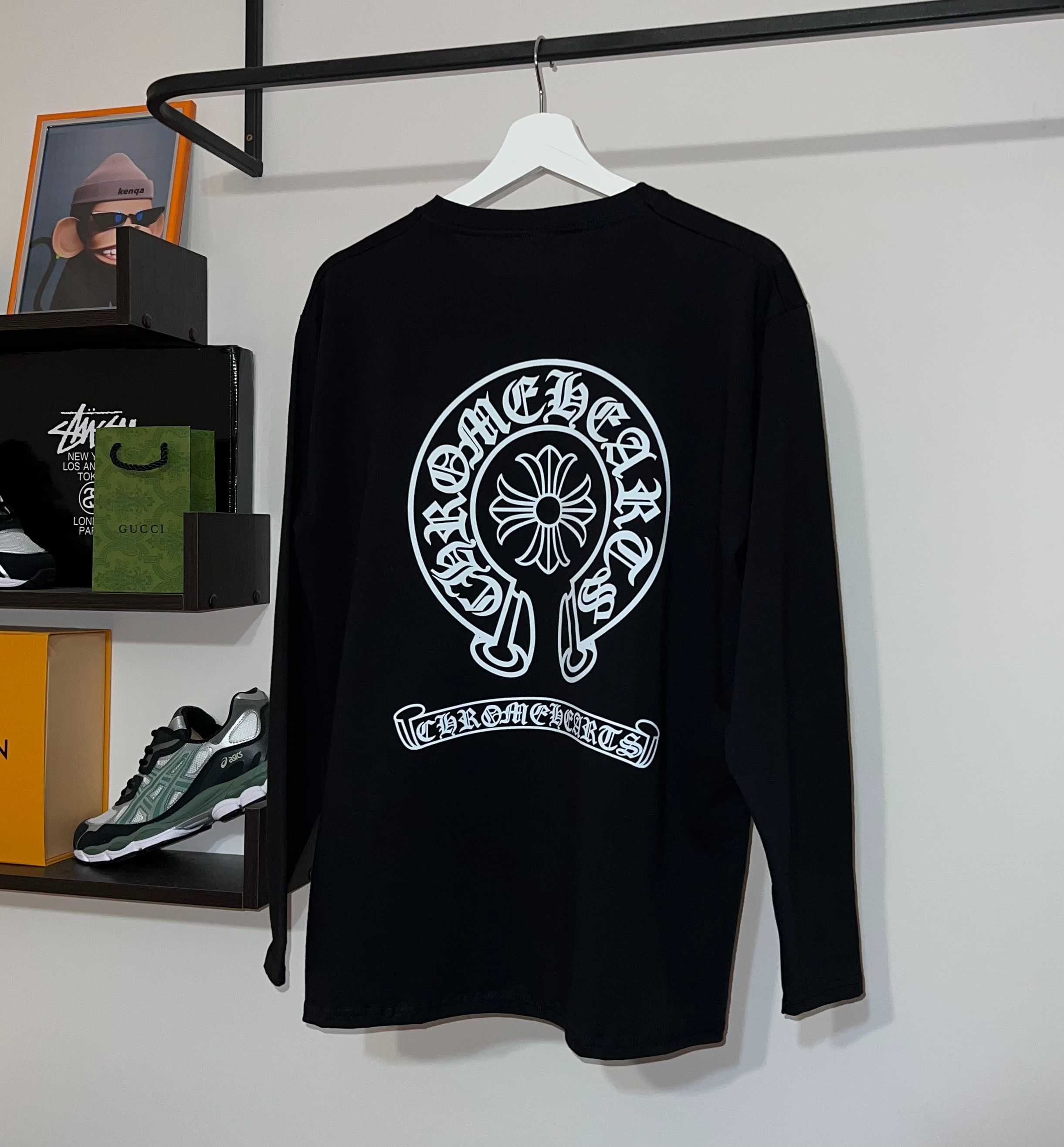 Лонгслів Chrome Hearts (white logo)