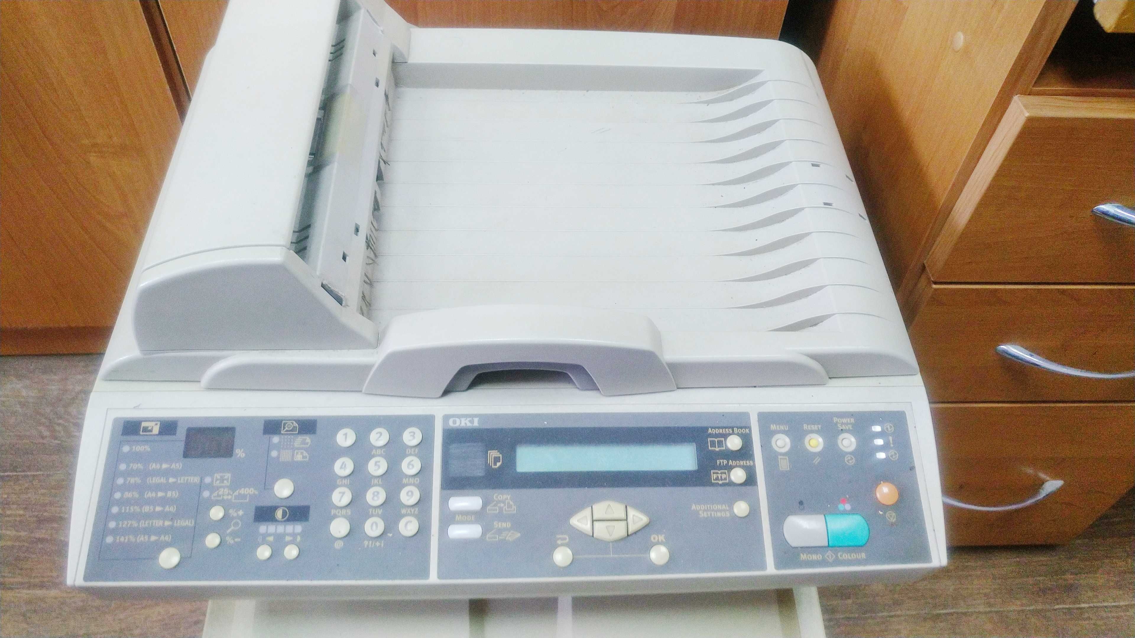 Цветное лазерное МФУ OKI C5510 MFP с картриджами, не рабочее