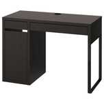 Biurko MICKE Ikea - czarnobrązowe 105x50x75