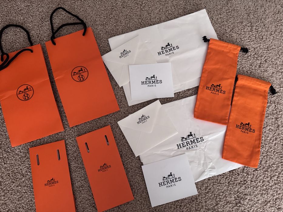 Dwa komplety do pakowania prezentu hermes