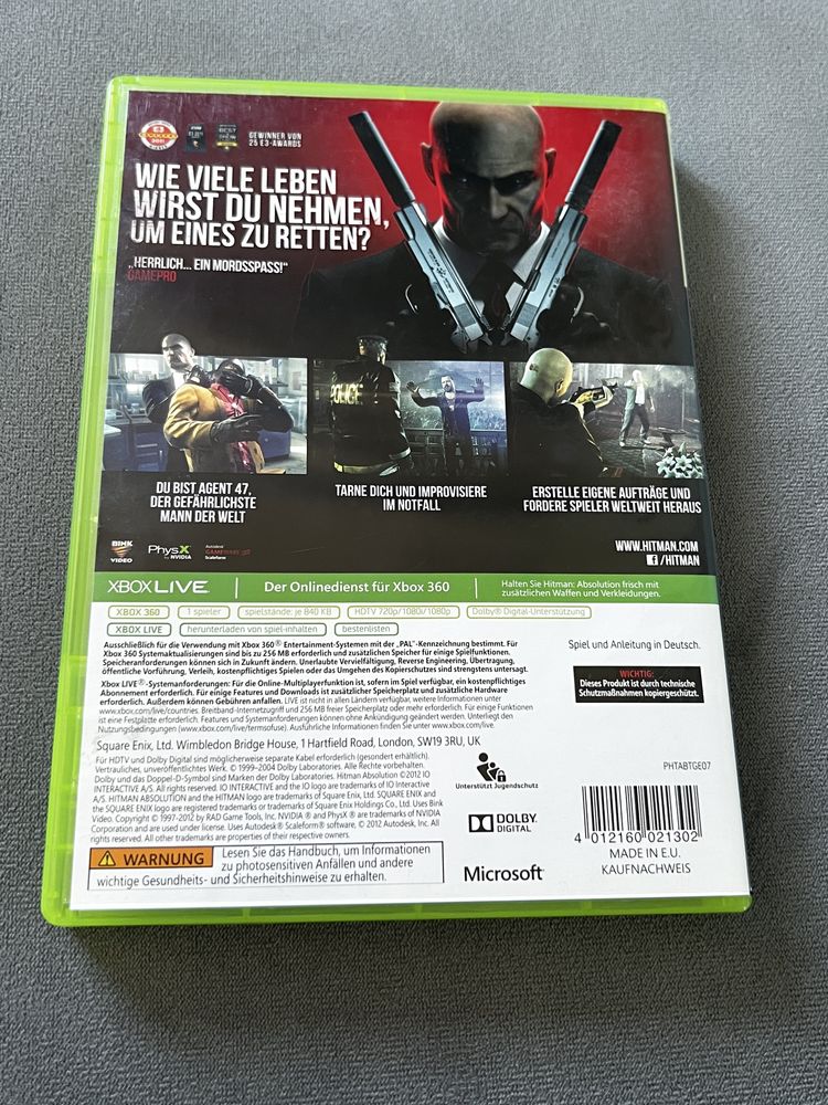 Hitman Absolution Rozgrzeszenie Xbox 360